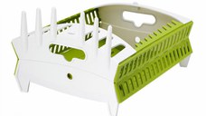 Suport de vase pliabil verde cu alb