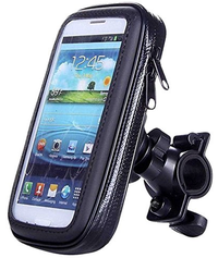 Suport husa telefon mobil LX 01 pentru bicicleta si motocicleta rezistent apa si socuri  touchscreen rotativ negru - 1