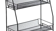 Suport organizator din metal cu 2 etajere AMIGOLD