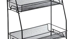 Suport organizator din metal cu 2 etajere AMIGOLD