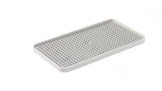 Suport pentru scurgere pahare/tacamuri 38 x 10.5 x 1.7 cm alb