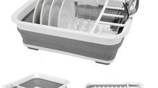 Suport pliabil pentru vase din silicon ALB/GRI