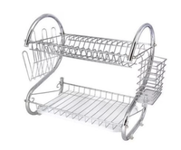 Suport scurgator vase din metal suport pentru 6 pahare tava din plastic 40,5 x 25 x 37,5 cm - 1