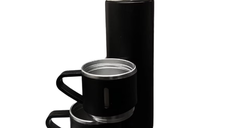Termos 500 ml + 2 cesti otel inoxidabil negru