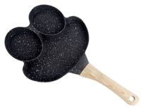 Tigaie antiaderenta cu 3 compartimente rotunde - 1