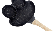 Tigaie antiaderenta cu 3 compartimente rotunde