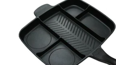 Tigaie grill multifunctionala cu 5 compartimente pentru gatit MANER LEMN