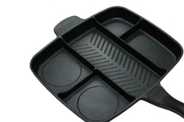 Tigaie grill multifunctionala cu 5 compartimente pentru gatit MANER LEMN