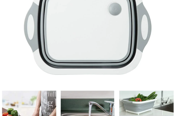 Tocator 3 in 1 multifunctional  pliabil  scurgator  uscator pentru alimente