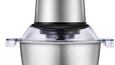 Tocator Electric Multifunctional Q JR842 650W cu 2 Viteze din Inox pentru Carne Fructe si Legume Capacitate 3L