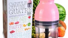 Tocator multifunctional QUATRE pentru legume si fructe, roz, 600 ml