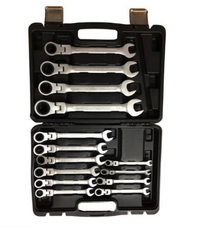 Trusa chei combinate cu clichet si cap articulat dimensiuni de la 8 la 24mm 14 piese - 1