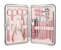 Trusa completa Mani Pedi de 18 piese din OTEL Inoxidabil si Accesorii Pentru Ingrijire Faciala - 1