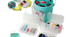Trusa de cusut si croitorie  portabila  cu 210 accesorii