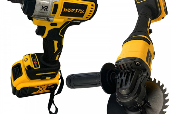 Trusa de Scule Werstil  Pistol de Impact 320 Nm si Polizor Unghiular 2 Acumulatori 36 V 5 AH