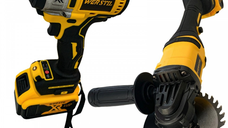 Trusa de Scule Werstil  Pistol de Impact 320 Nm si Polizor Unghiular 2 Acumulatori 36 V 5 AH