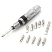 Trusa Surubelnita de impact 14 piese cu 12 biti metalici surubelnita si adaptor - 1