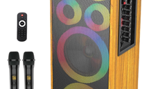 UB Boxa karaoke JQS 9088L de 8 x 2 inch 18000W cu led multicolor