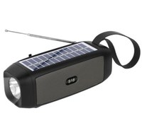 UB Boxa Portabila S18 Gri Bluetooth USB Radio Lanterna cu incarcare solara TAI - 1