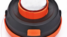 UB Cap motocoasa buton metal gri+portocaliu MX144