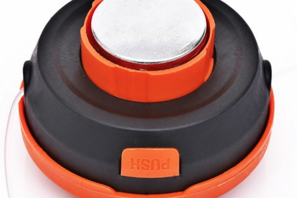 UB Cap motocoasa buton metal gri+portocaliu MX144