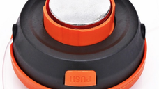 UB Cap motocoasa buton metal gri+portocaliu MX144