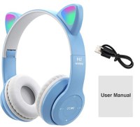 UB Casti Wireless copii urechi pisica P47M bluetooth handsFree hifi bass stereo LED - 1