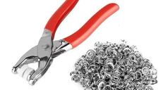UB Cleste rosu pentru capsat din metal cu capse incluse si manere antiaderente