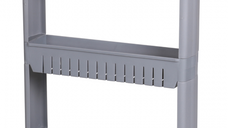 UB Dulap ingust din plastic cu roti si 3 rafturi ALB