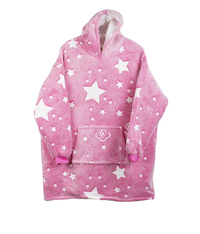 UB Hanorac patura cu gluga si maneci insertii fosforescente calduros si pufos buzunar spatios fetite - 1