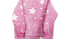 UB Hanorac patura cu gluga si maneci insertii fosforescente calduros si pufos buzunar spatios fetite