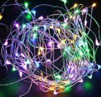 UB Instalatie de Craciun MULTICOLORA cu Baterii Tip Liniar, 2 jocuri de lumini, Fir Cupru 5 m 50 LED -uri - 1