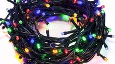 UB Instalatie luminoasa liniara cu 110 LED-uri, 5 m, intermitenta, multicolora