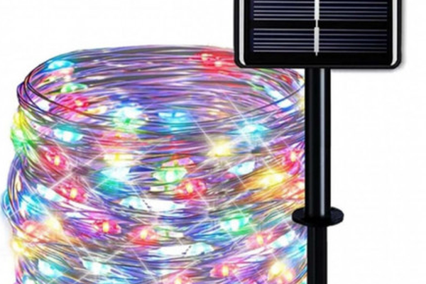 UB Instalatie solara 30 metri cu 300 LED fir CUPRU telecomanda MULTICOLOR 1500 21