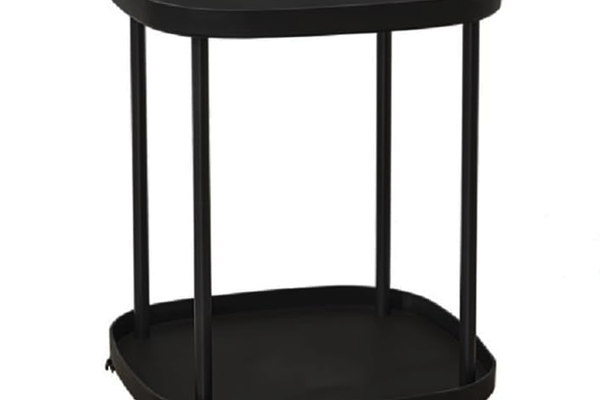 UB Masa laterala TAXXII cu 2 plaforme si roti Negru