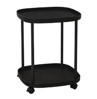 UB Masa laterala TAXXII cu 2 plaforme si roti Negru - 1