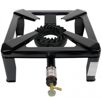 UB Pirostrie 41 x 41 cm Arzator Fonta cu 4 picioare patrat - 1