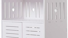 UB Raft de baie WPC alb Dulap 92x40x25 cm