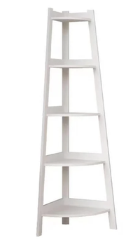 UB Raft de Colt din PVC cu 5 etajere pentru camera baie sau bucatarie 106x30x30cm Alb - 1