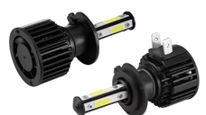 UB Set 2 leduri H4 cu doua faze 360 grade 4 fete luminoase alb putere 200W temperatura 6000k