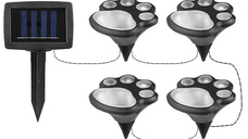 UB Set 4 Lampi solare led tip labuta de caine cu infigere in gazon