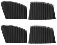 UB Set 4 parasolare retractabile auto geamuri laterale fata-spate NEGRE - 1
