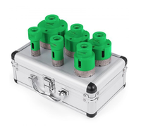 UB Set 6 carote diamantate pentru gresie marmura de la 20 la 68 mm prindere M14 umed sau uscat cutie depozitare - 1