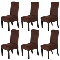 UB Set 6 huse pentru scaun cu centura elastica MARO INCHIS - 1