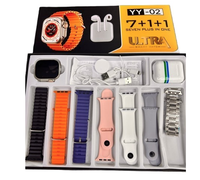 UB Set Cadou Smartwatch YY02 cu 7 Bratari incarcator Wireless si Casti Bluetooth BS - 1