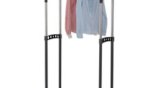 UB Stender Mobil Dublu  Supor Metalic pentru Haine si Umerase