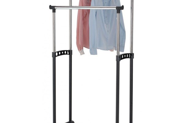 UB Stender Mobil Dublu  Supor Metalic pentru Haine si Umerase