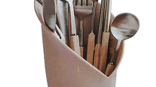 UB Suport decorativ pentru ustensile stil ghivechi cu scurgere