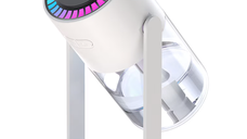 Umidificator auto cu proiectie cer instelat si aromaterapie, 280ml, alb
