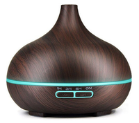 Umidificator de Aer 300ml LED DARK WOOD Difuzor - 1
